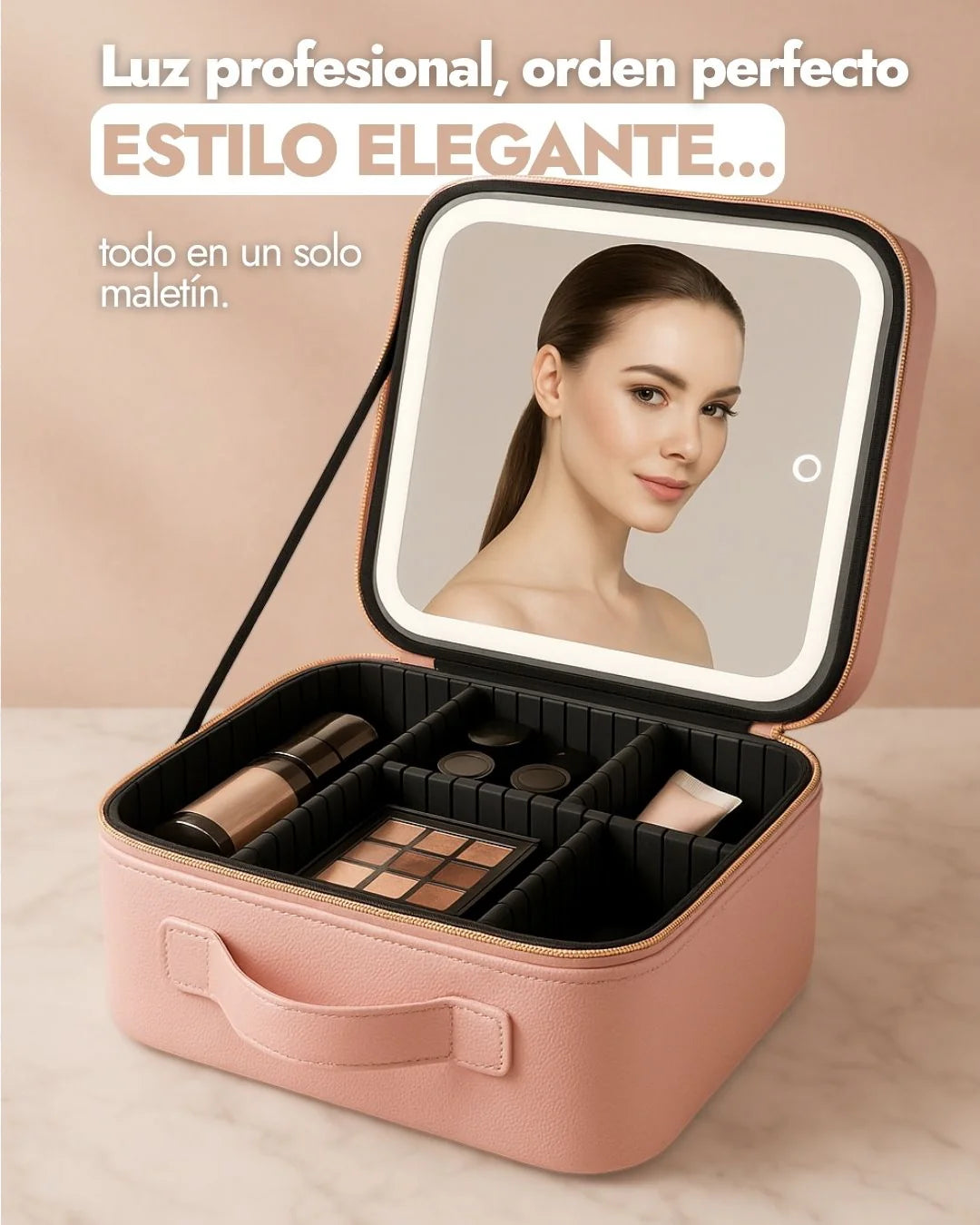 Cosmetiquera Lumia Pro con Espejo LED